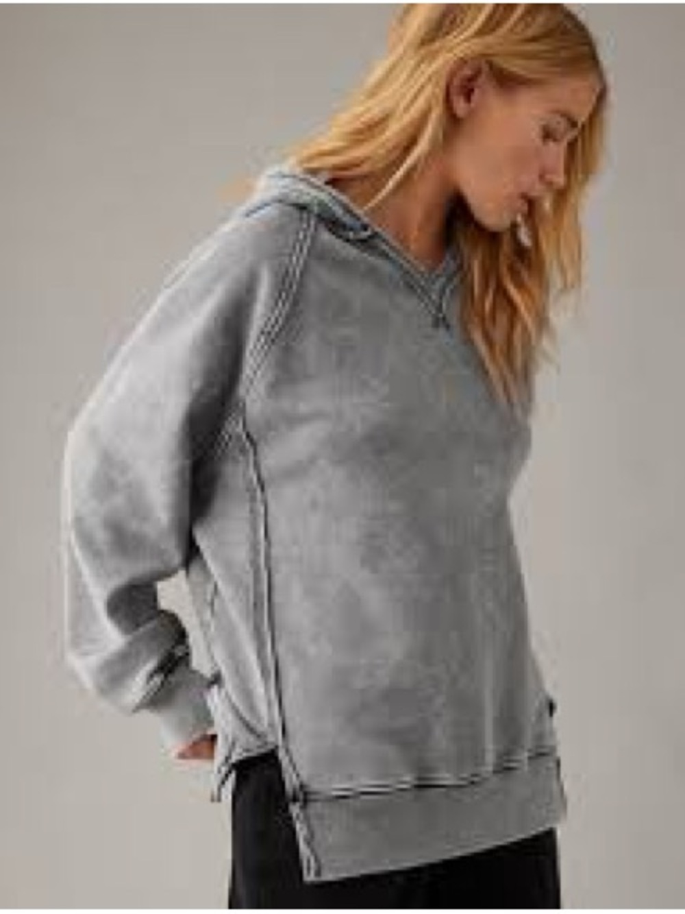 Women's oversized American Eagle Hooded Pullover Sweatshirt